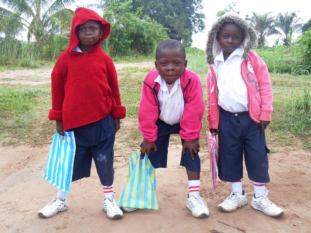 three Congolese children with attitude